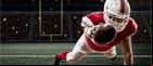A player diving into the endzone
