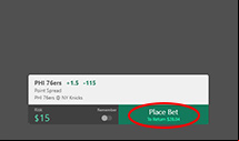 bet365 Placing bet
