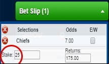 The Second Step Of The Bet Placement Process