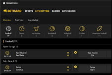 Thumb the live betting arena of the Bethard sportsbook