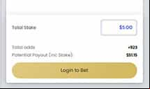 BetMGM Place Bet Screen