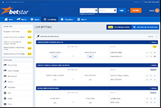 The Betstar live platform..