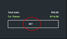 Betstar Placing bet