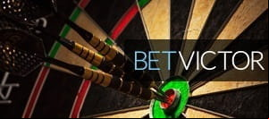 Darts in the dart board with the BetVictor logo overlayed