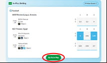 BetVictor Placing bet