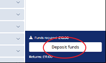 Bet confirmation at Sky Bet