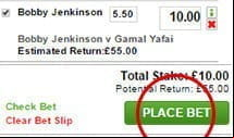 The Third Step Of The Bet Placement Process
