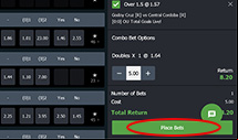 Fansbet Placing bet