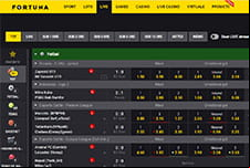 The In-Play Section Dedicated to Live Betting at Fortuna
