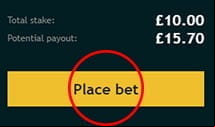 bet confirmation at operator