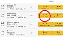 Grosvenor bet selection