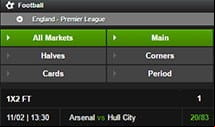 making selections to bet on at the bookmaker
