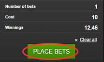 confirming the bet with netbet