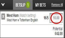 The Second Step Of The Bet Placement Process