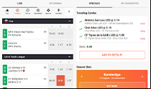 LeoVegas Select your Sports Market