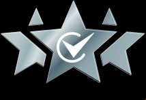 3 stars and a tick