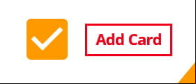 Mastercard add card details page.