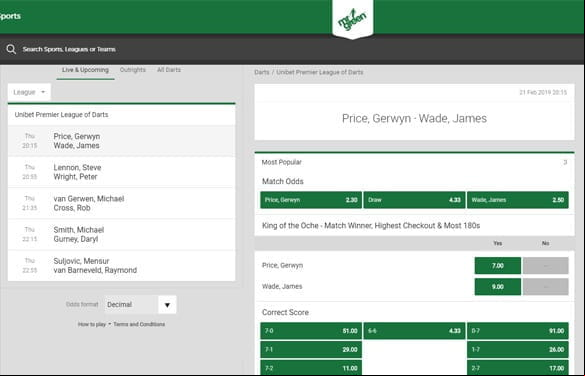 Mr Green darts hub