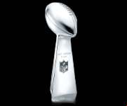 An award-style emblem showing the Vince Lombardi trophy