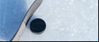 Stick and puck on the ice