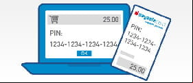The unique 16-digit PIN number provided after purchasing a paysafecard voucher