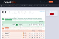 The Layout of PublicWin's Live Betting Page