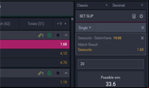 Choosing a betting market at SlotsNSports
