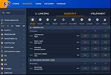 STS homepage and betting platform thumb