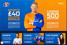 The STS sportsbook homepage small