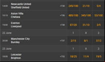 TonyBet markets