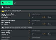 Homepage of Volt Casino Sport