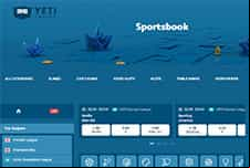 Homepage of YetiBet